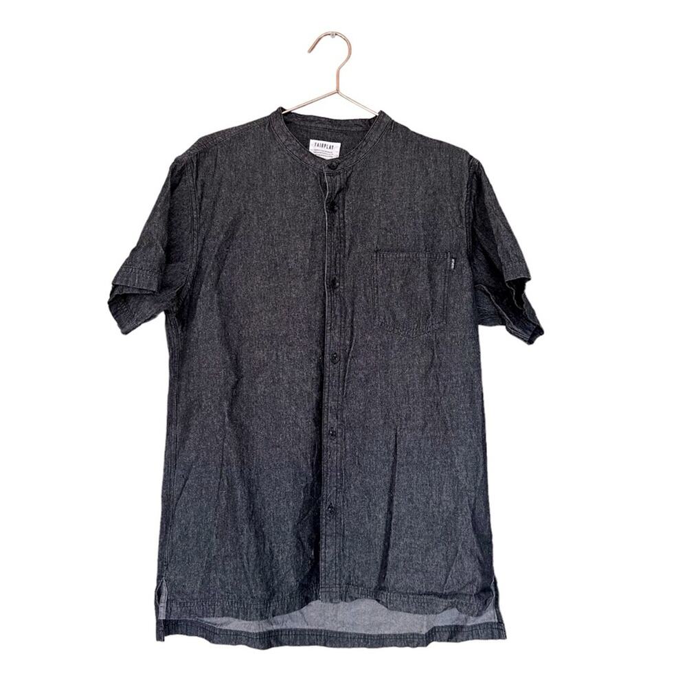 Fairplay Men’s Dark gray black washed denim size large